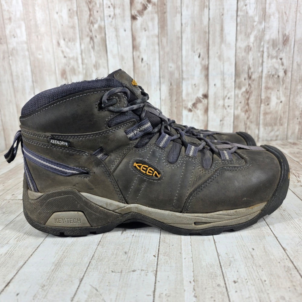 KEEN Utility Men Waterproof Steel Toe Work Boots‎ Grey Size 10D